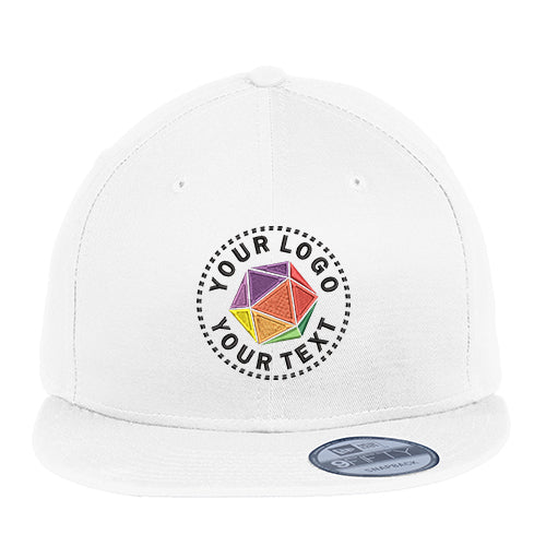 New Era® Custom Embroidered Flat Bill Snapback Cap - NE400