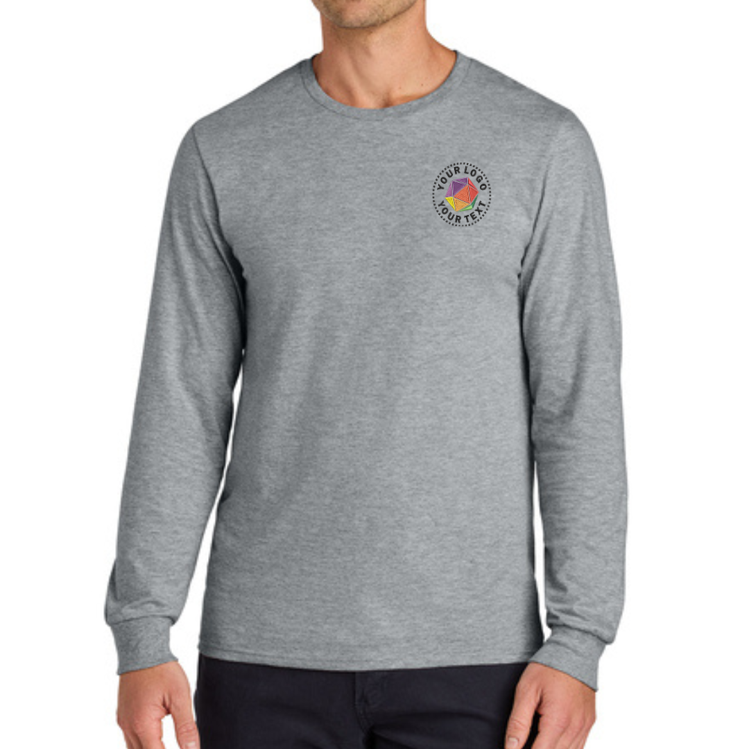 Jerzees Classics® Unisex Custom Embroidered Cotton Long Sleeve T-Shirt - 363L