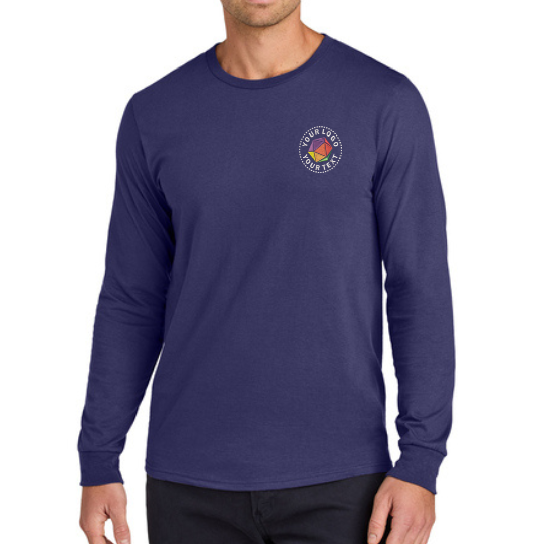 Jerzees Classics® Unisex Custom Embroidered Cotton Long Sleeve T-Shirt - 363L