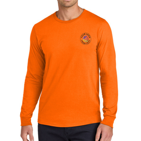 Jerzees Classics® Unisex Custom Embroidered Cotton Long Sleeve T-Shirt - 363L