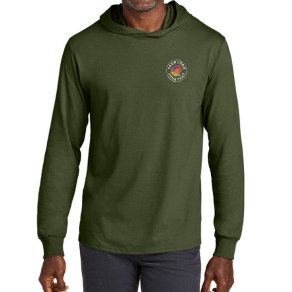 Jerzees Classics™ Unisex Cotton Long Sleeve Hooded T-Shirt