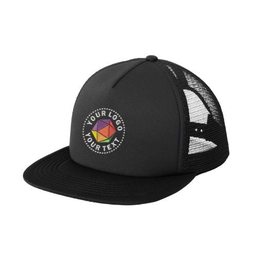 District® Custom Embroidered Flat Bill Snapback Trucker Cap - DT624