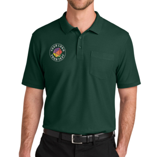 Port Authority® Custom Embroidered Wearever Signature Pique Pocket Polo - K200P
