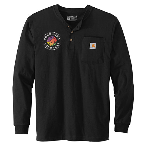 Carhartt® Custom Embroidered Long Sleeve Henley T-Shirt - CTK128