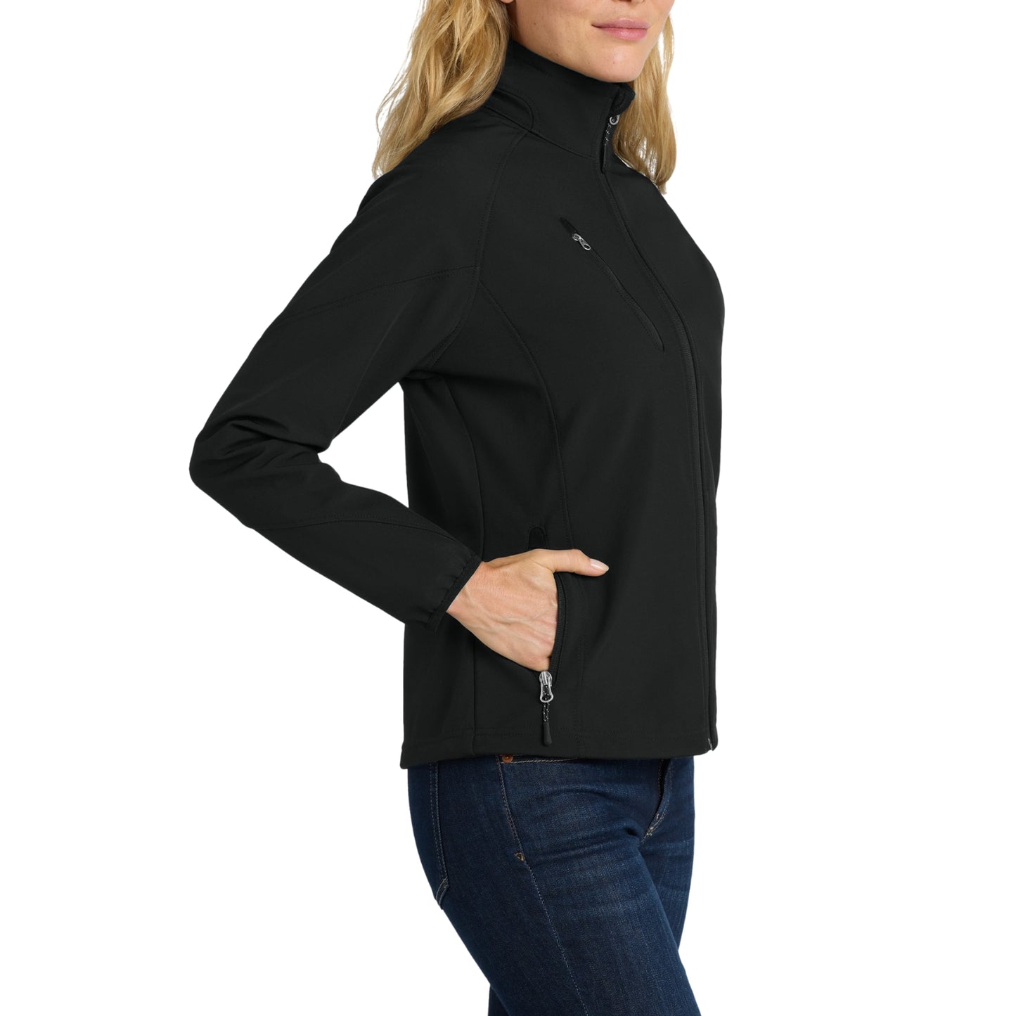 Port Authority® Custom Embroidered Women's Textured Soft Shell Jacket - L705