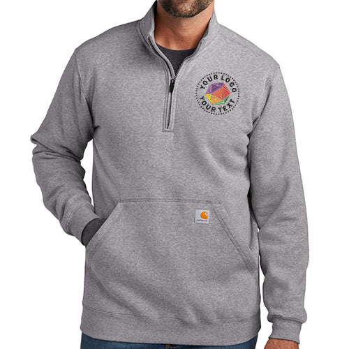 Carhartt® Custom Embroidered Midweight 1/4-Zip Mock Neck Sweatshirt - CT105294