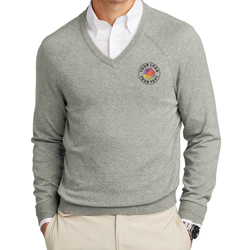 Brooks Brothers® Cotton Stretch V-Neck Sweater - BB18400