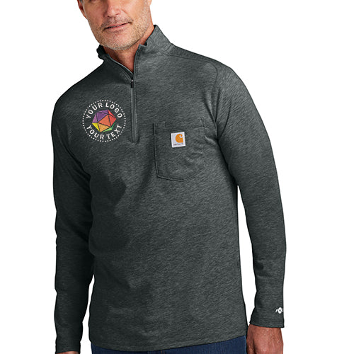 Carhartt Force® Custom Embroidered 1/4-Zip Long Sleeve T-Shirt - CT106660