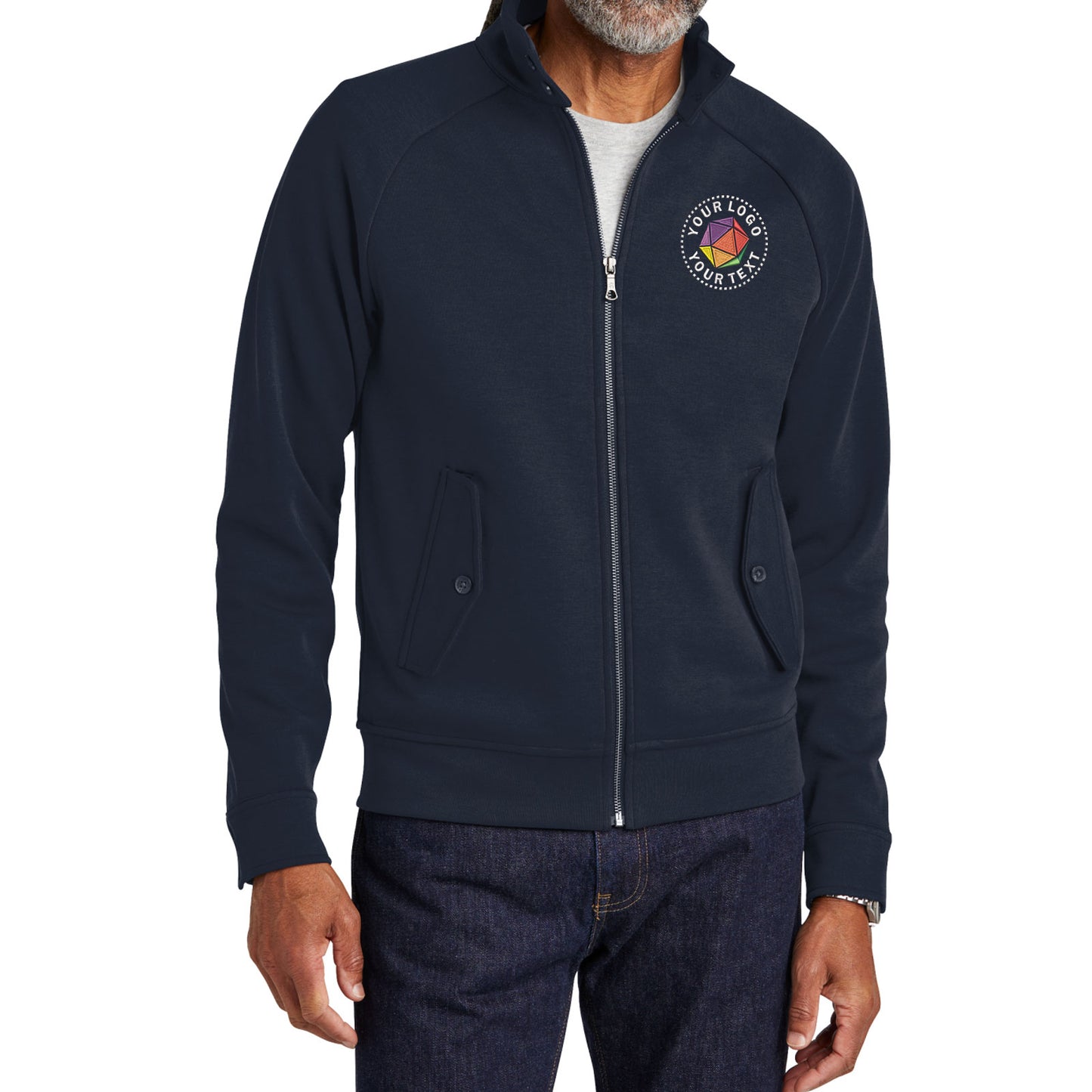Brooks Brothers® Custom Embroidered Double-Knit Full-Zip - BB18210