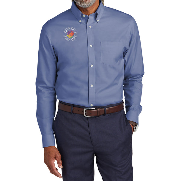 Brooks Brothers® Custom Embroidered Tall Wrinkle-Free Stretch Pinpoint Shirt - TBB18000