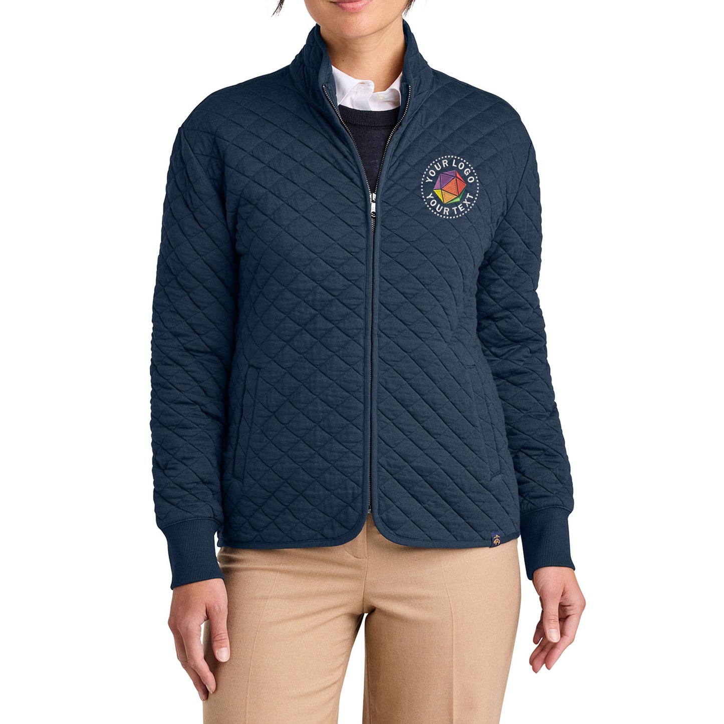 Brooks Brothers® Custom Embroidered Women’s Diamond Quilt Full-Zip - BB18213