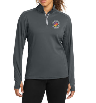Sport-Tek® Custom Embroidered  Women's Sport-Wick® Textured 1/4-Zip Pullover - LST860