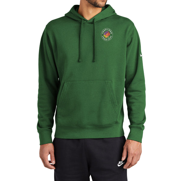 Nike Custom Embroidered Club Fleece Sleeve Swoosh Pullover Hoodie - NKDR1499