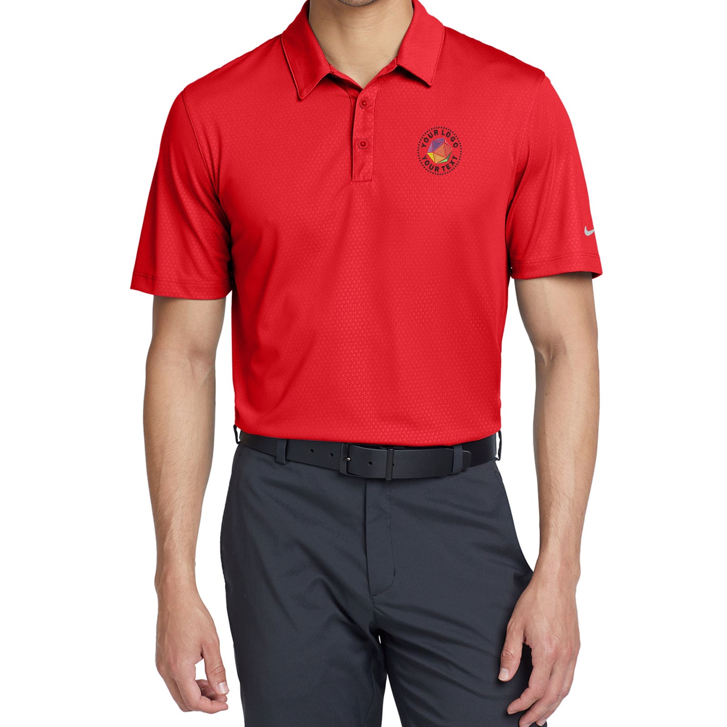 Nike Custom Embroidered Dri-FIT Embossed Tri-Blade Polo - 838964