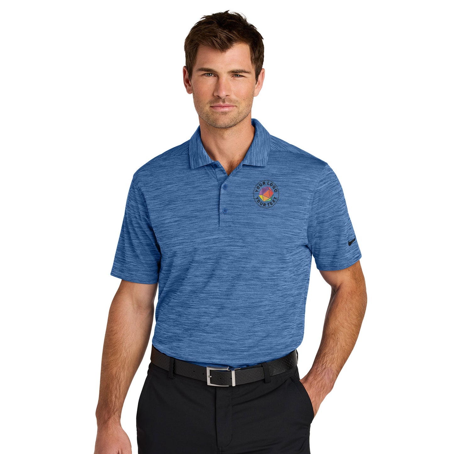Nike Custom Embroidered Dri-FIT Striated Polo - NKFQ4792