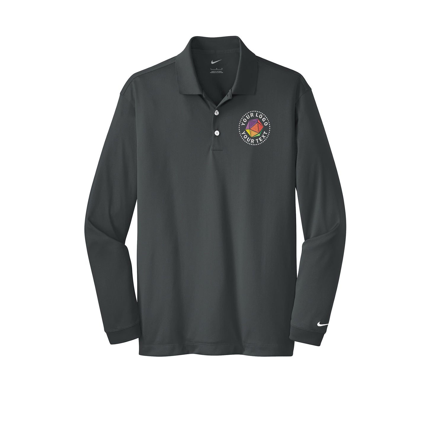 Nike Custom Embroidered Tall Long Sleeve Dri-FIT Stretch Tech Polo - 604940