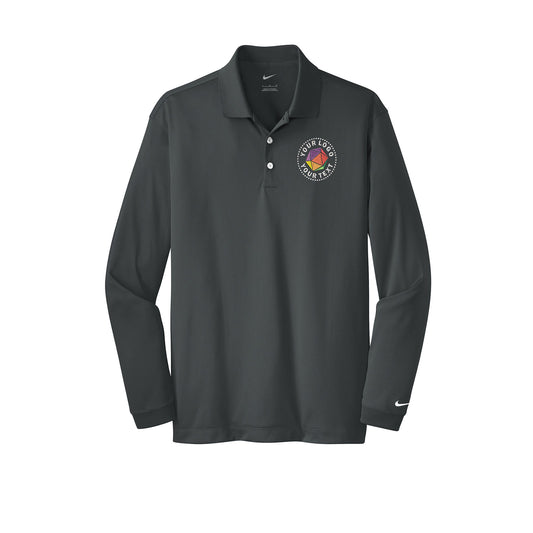 Nike Custom Embroidered Tall Long Sleeve Dri-FIT Stretch Tech Polo - 604940