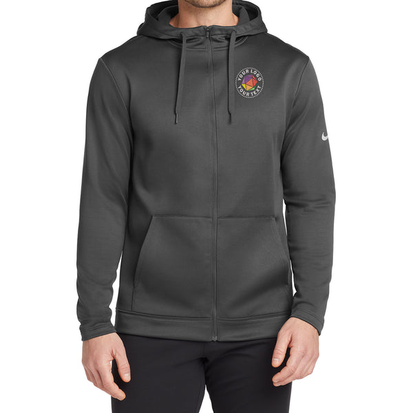 Nike Custom Embroidered Therma-FIT Full-Zip Fleece Hoodie - NKAH6259