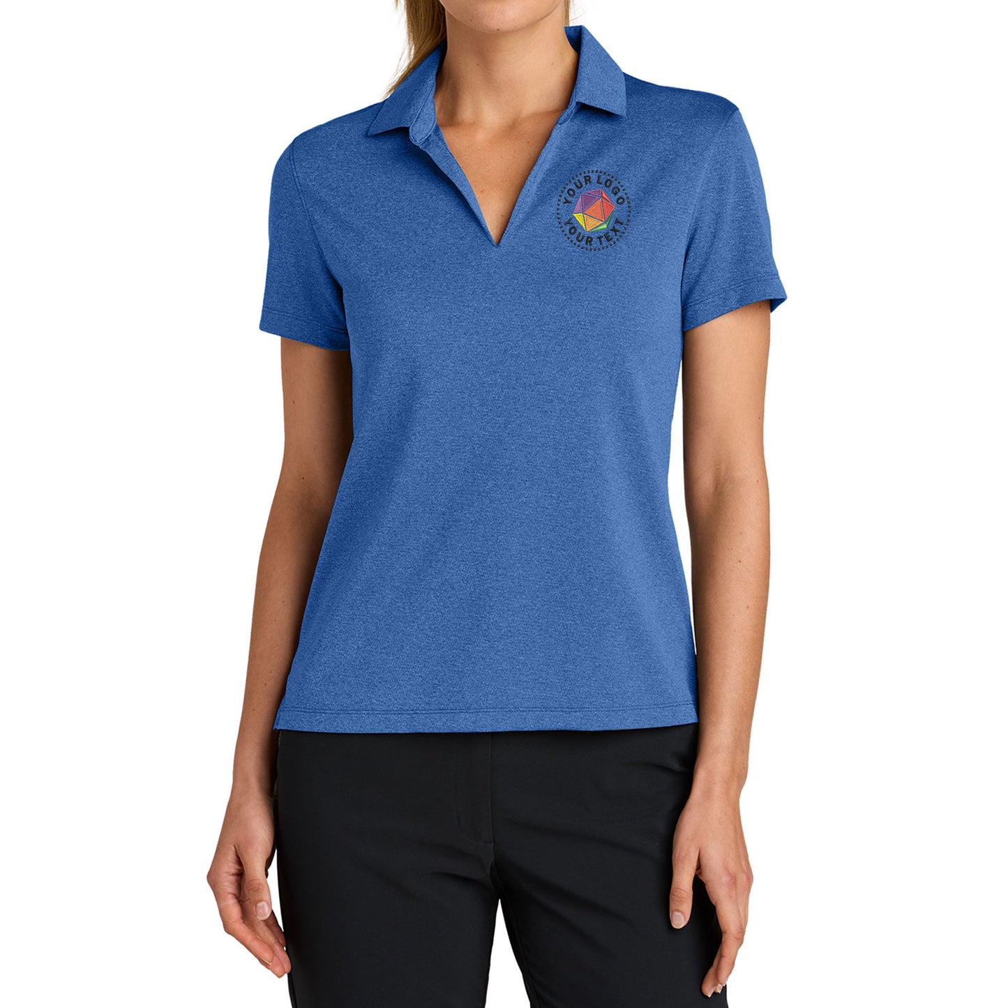 Nike Custom Embroidered Women’s Dri-FIT Smooth Heather Polo - NKFQ4793