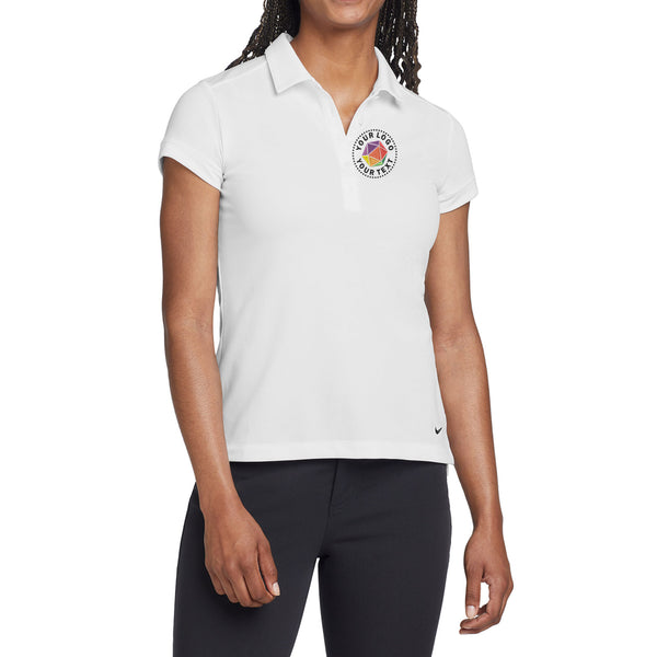 Nike Women's Custom Embroidered Dri-FIT Solid Icon Pique Modern Fit Polo - 746100