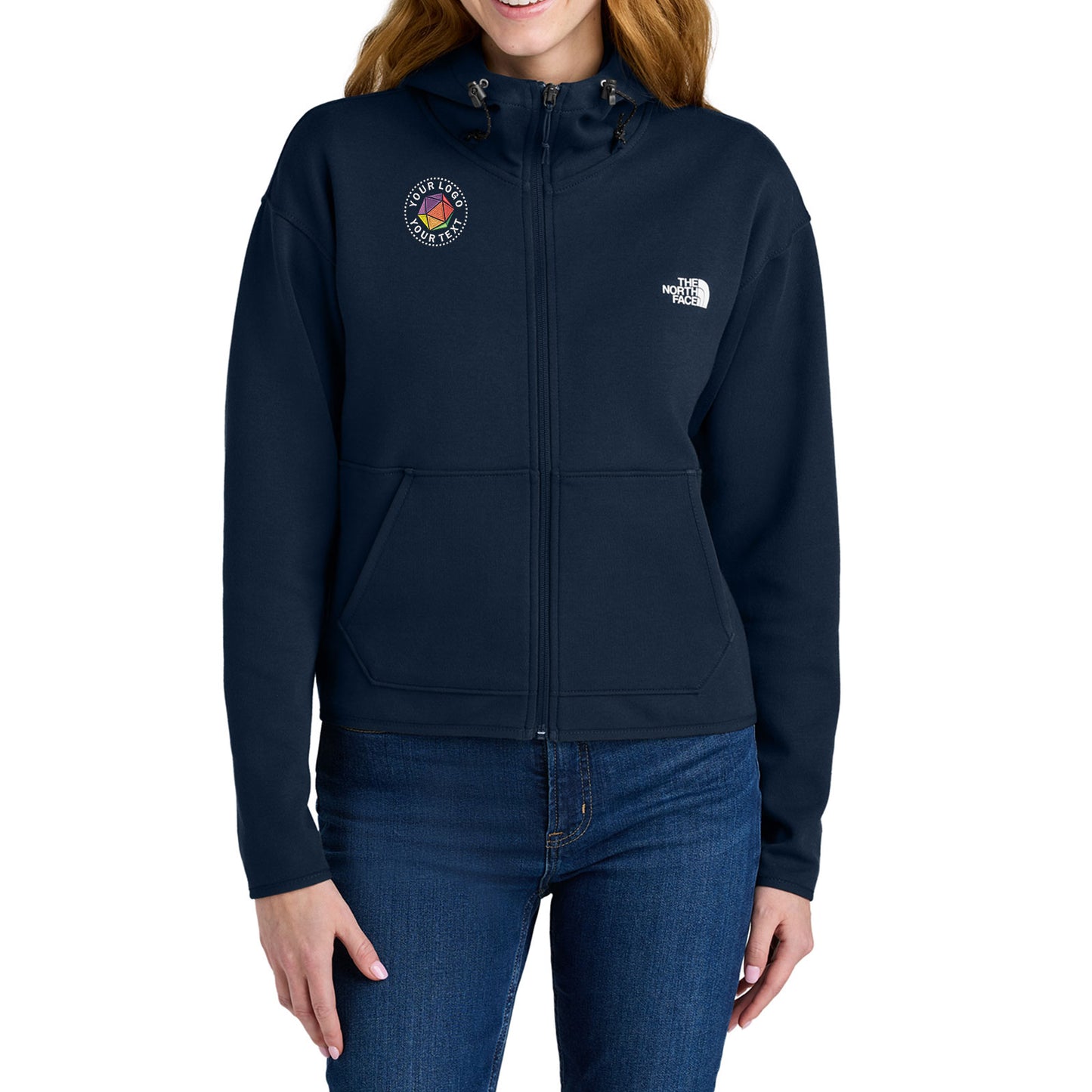 The North Face® Custom Embroidered Women's Double-Knit Full-Zip Hoodie - NF0A8BUT