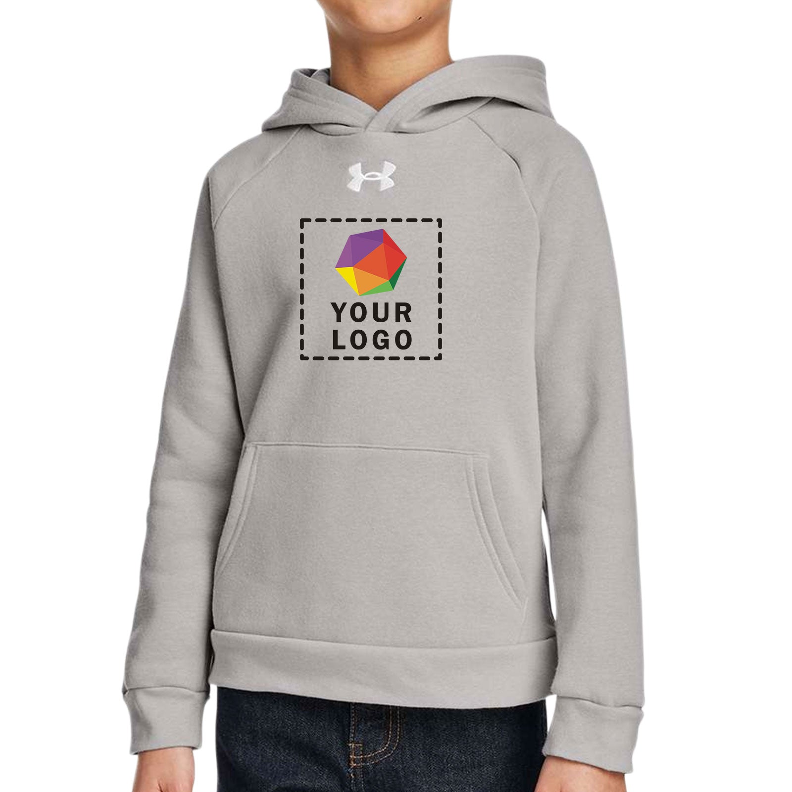 Under Armour Custom Printed Youth Rival Fleece Hooded Sweatshirt - 1379792