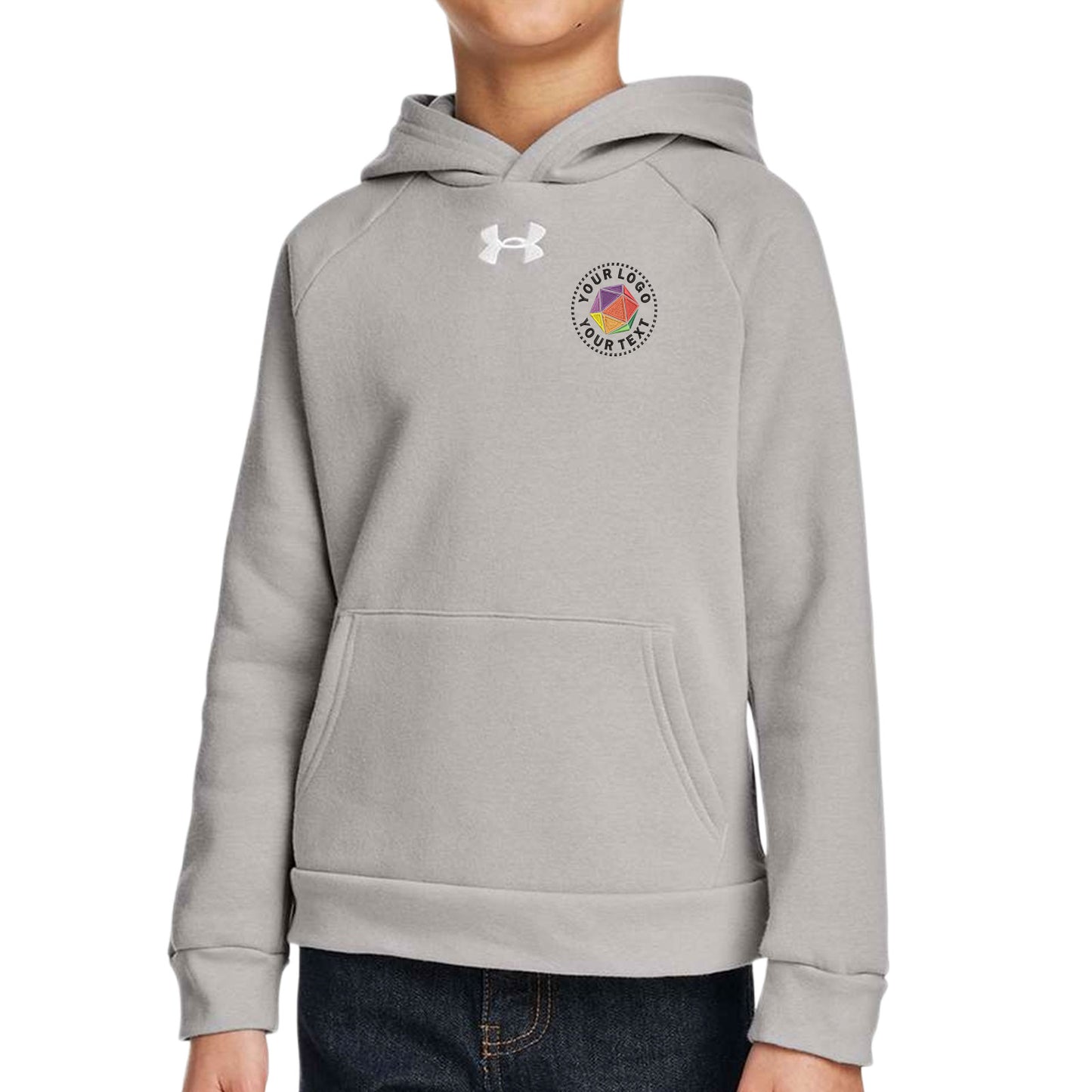 Under Armour Custom Embroidered Youth Rival Fleece Hooded Sweatshirt - 1379792