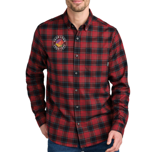 Eddie Bauer® Custom Embroidered Long Sleeve Favorite Flannel Plaid Shirt - EB610