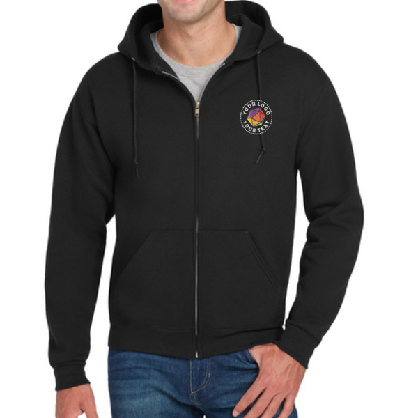 Jerzees® Super Sweats® NuBlend® Custom Embroidered Full-Zip Hooded Sweatshirt - 4999M