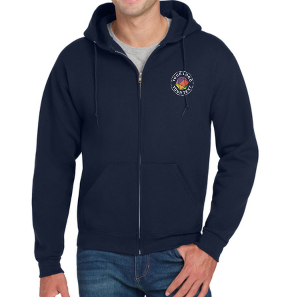 Jerzees® Super Sweats® NuBlend® Custom Embroidered Full-Zip Hooded Sweatshirt - 4999M