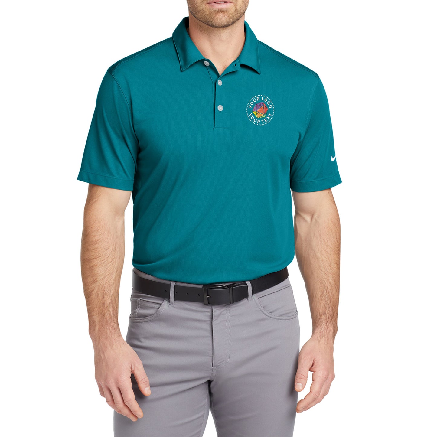 Nike Dri-FIT Vertical Mesh Custom Embroidered Polo - 637167
