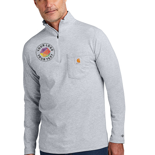 Carhartt Force® Custom Embroidered 1/4-Zip Long Sleeve T-Shirt - CT106660