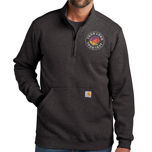 Carhartt® Custom Embroidered Midweight 1/4-Zip Mock Neck Sweatshirt - CT105294