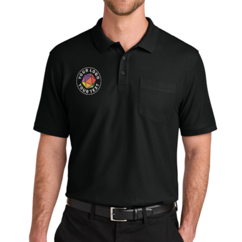 Port Authority® Custom Embroidered Wearever Signature Pique Pocket Polo - K200P