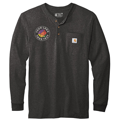 Carhartt® Custom Embroidered Long Sleeve Henley T-Shirt - CTK128