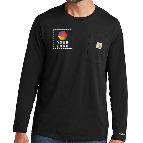 Carhartt Force® Custom Embroidered Long Sleeve Pocket T-Shirt - CT106656