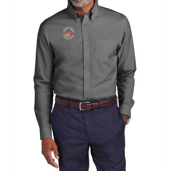 Brooks Brothers® Custom Embroidered Tall Wrinkle-Free Stretch Pinpoint Shirt - TBB18000