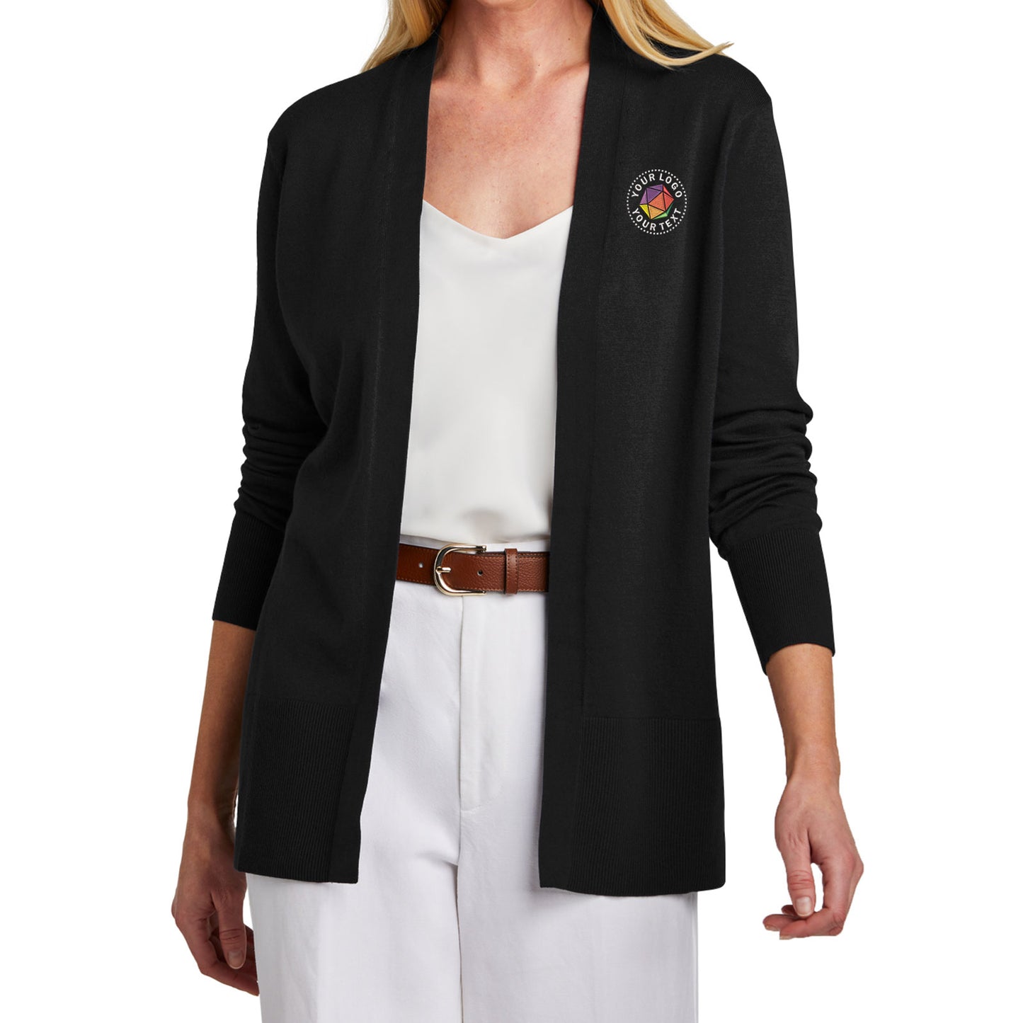 Brooks Brothers® Custom Embroidered Women’s Cotton Stretch Long Cardigan Sweater - BB18403