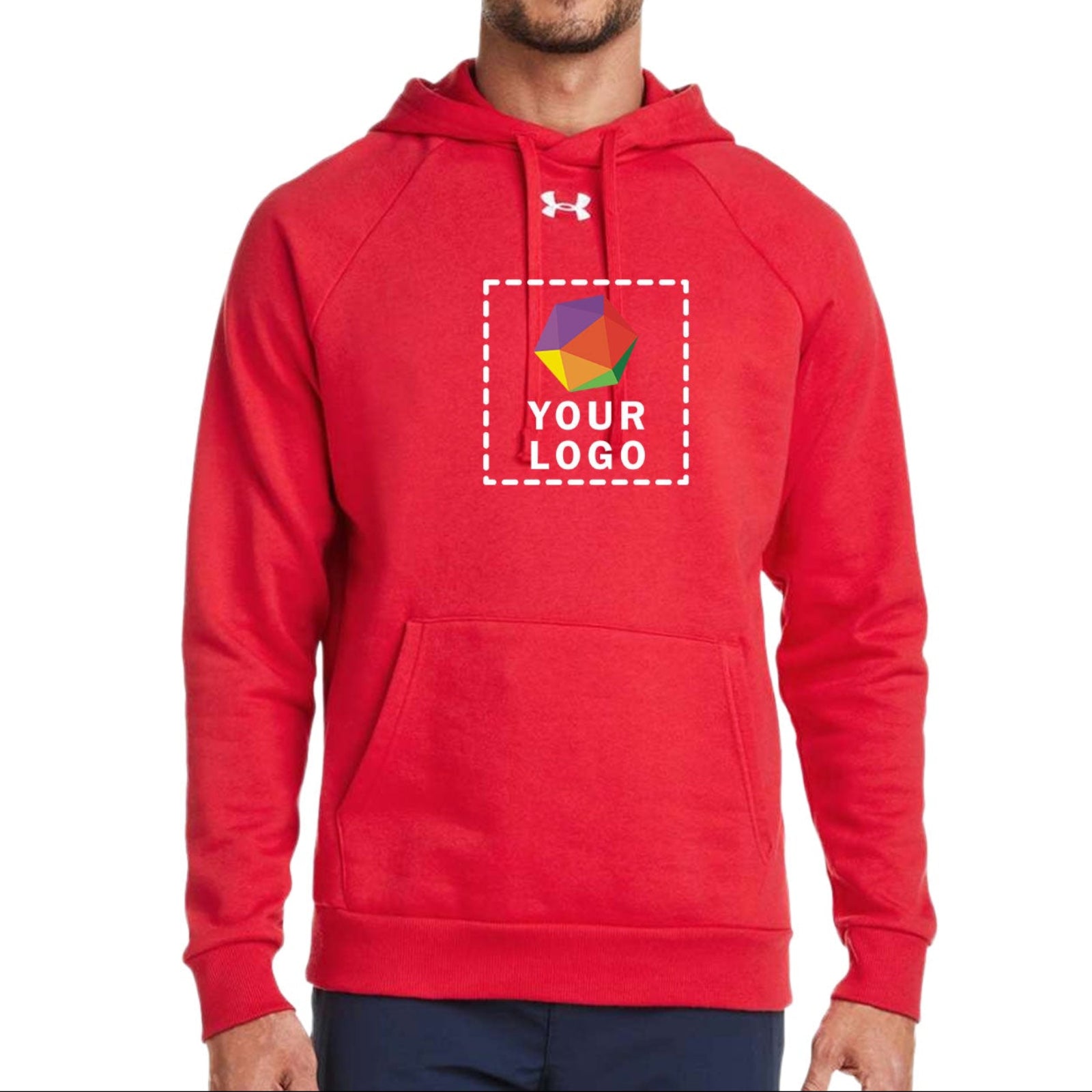 Under Armour Custom Printed Men's Rival Fleece Hooded Sweatshirt - 1379757