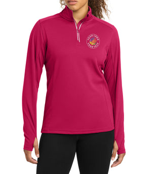 Sport-Tek® Custom Embroidered  Women's Sport-Wick® Textured 1/4-Zip Pullover - LST860