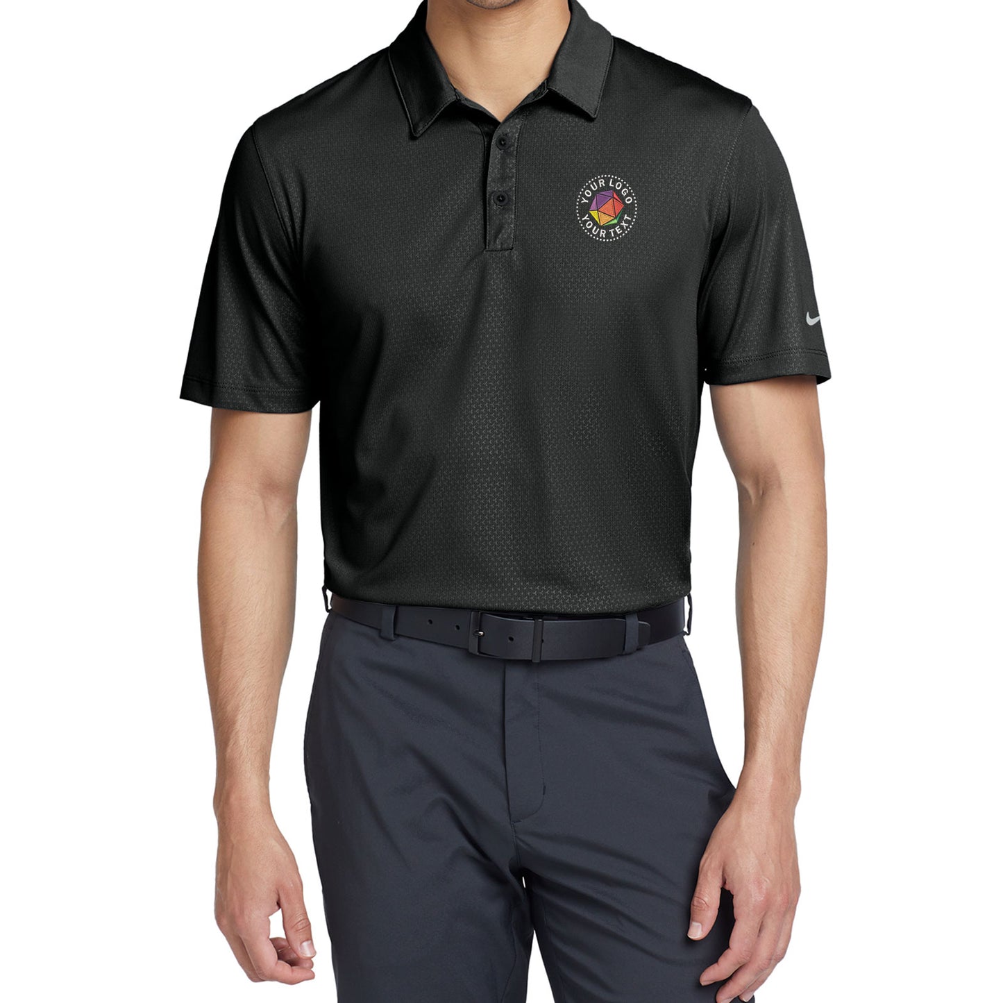 Nike Custom Embroidered Dri-FIT Embossed Tri-Blade Polo - 838964