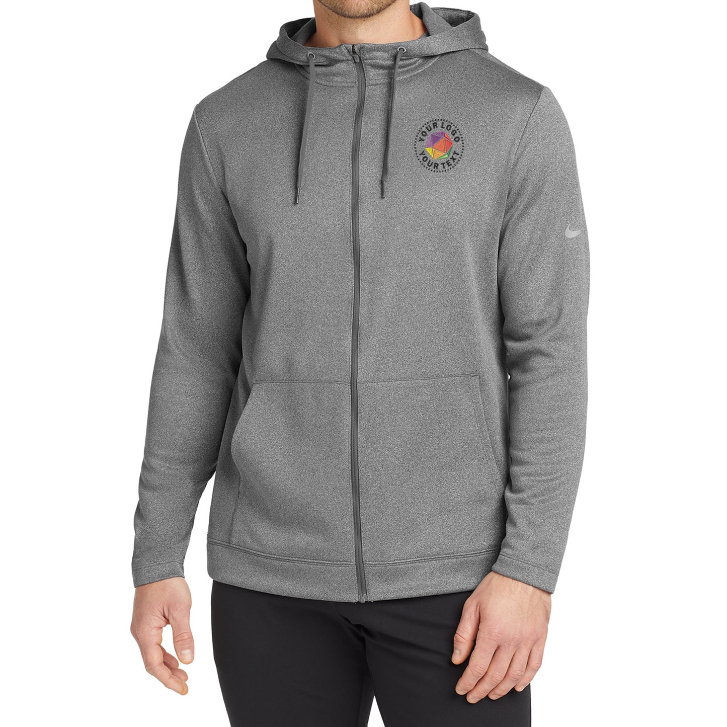 Nike Custom Embroidered Therma-FIT Full-Zip Fleece Hoodie - NKAH6259
