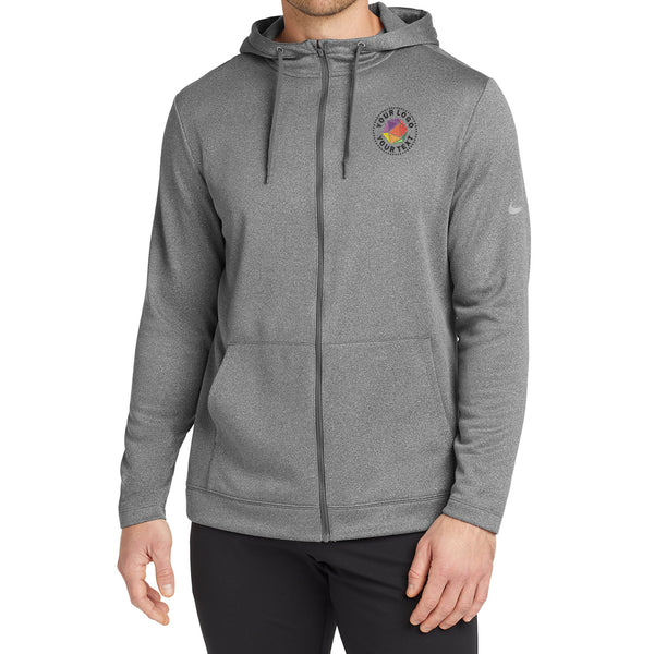 Nike Custom Embroidered Therma-FIT Full-Zip Fleece Hoodie - NKAH6259