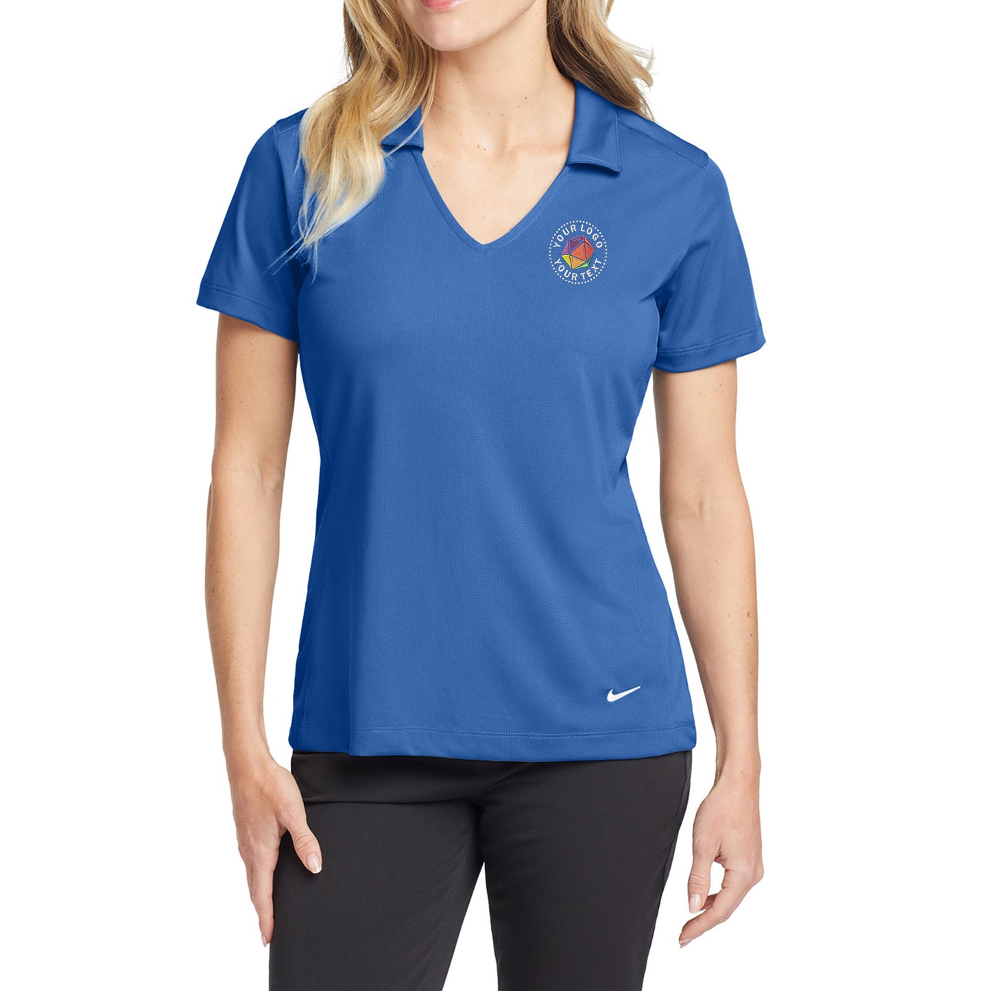 Nike Women's Custom Embroidered Dri-FIT Vertical Mesh Polo - 637165