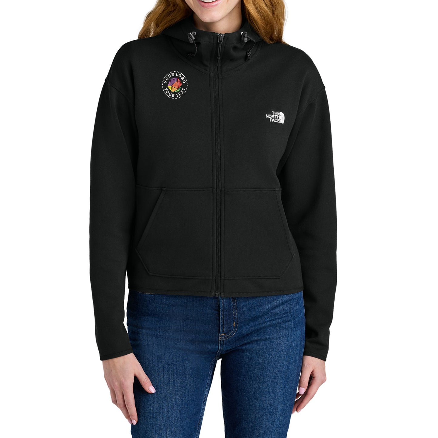 The North Face® Custom Embroidered Women's Double-Knit Full-Zip Hoodie - NF0A8BUT