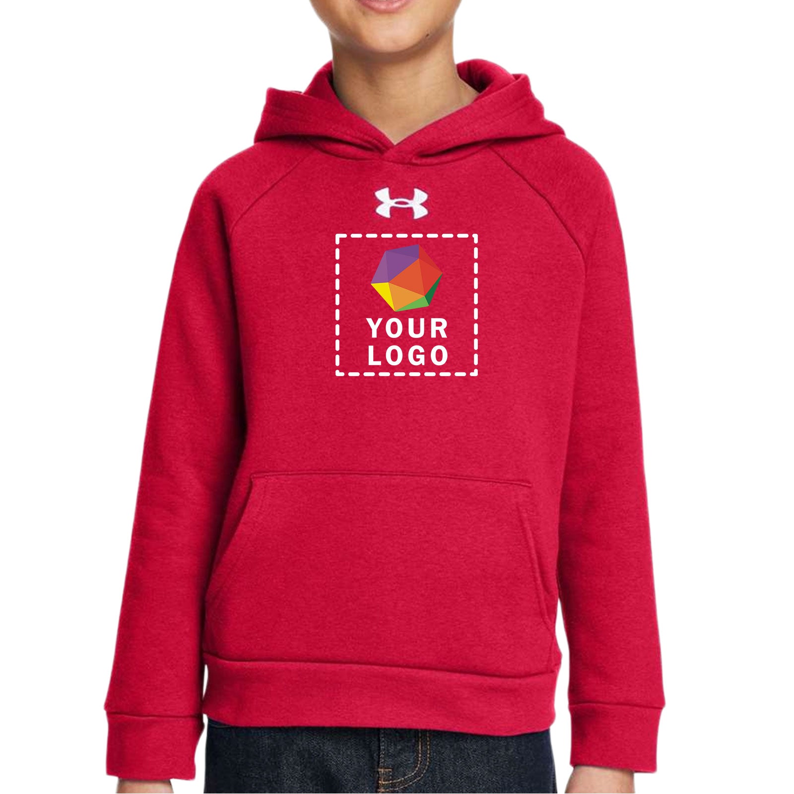Under Armour Custom Printed Youth Rival Fleece Hooded Sweatshirt - 1379792