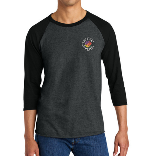 Jerzees® Unisex Premium Custom Embroidered Blend Combed Ring Spun 3/4-Sleeve Raglan Tee - 560R
