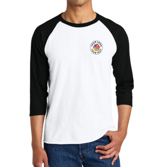 Jerzees® Unisex Premium Custom Embroidered Blend Combed Ring Spun 3/4-Sleeve Raglan Tee - 560R