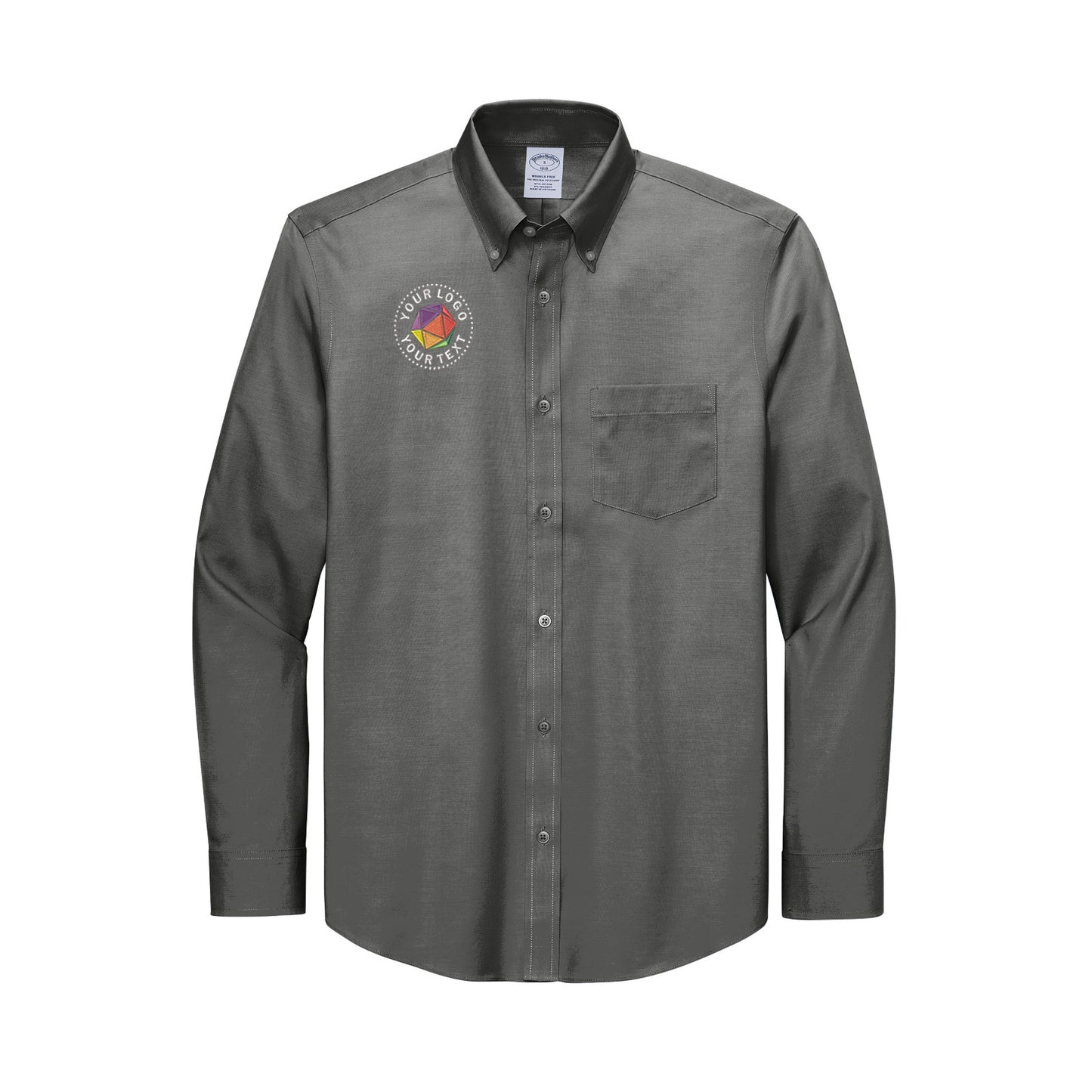 Brooks Brothers® Custom Embroidered Tall Wrinkle-Free Stretch Pinpoint Shirt - TBB18000