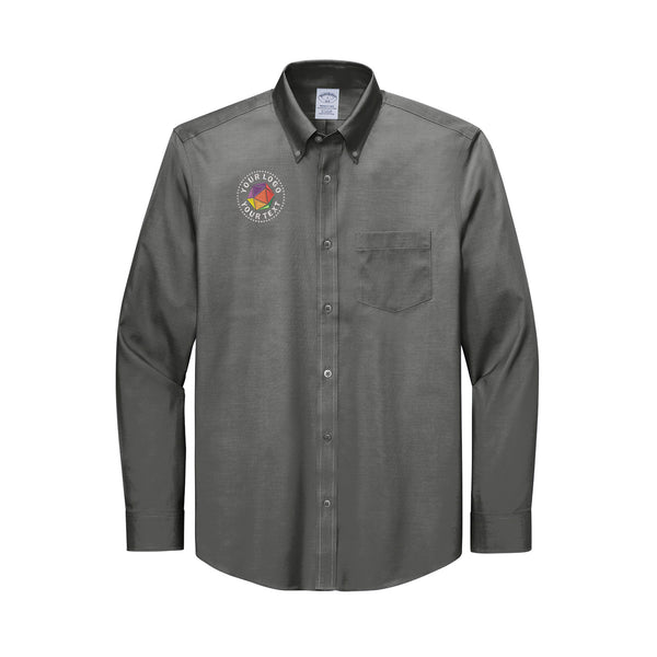 Brooks Brothers® Custom Embroidered Tall Wrinkle-Free Stretch Pinpoint Shirt - TBB18000